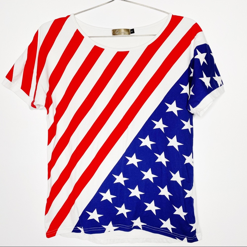 American Flag Printed Tee